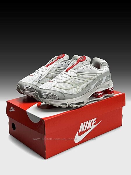 Кросівки чоловічі Nike x Supreme Shox Ride 2 SP Grey White Red