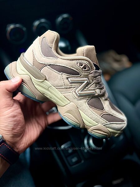 Кросівки жіночі New Balance 9060 brown, коричневі, замша/текстиль