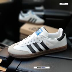 Кросівки жіночі Аdidas Samba Vegan White/Gum білі з чорним