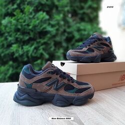 Кросівки жіночі New Balance 9060 коричневі з зеленим 