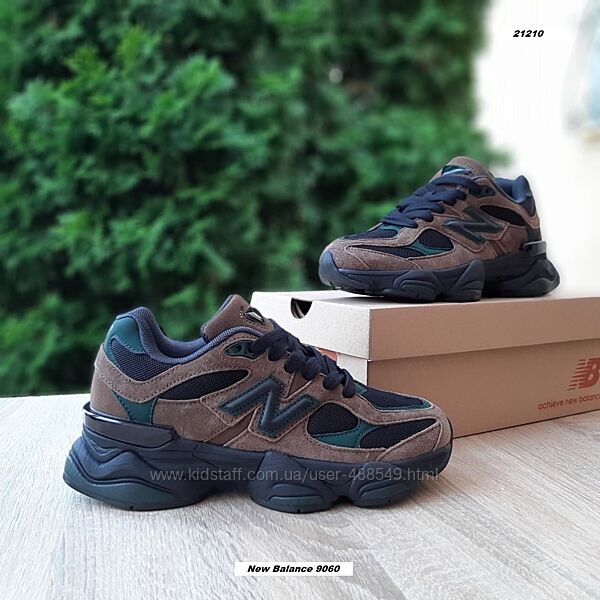 Кросівки жіночі New Balance 9060 коричневі з зеленим 