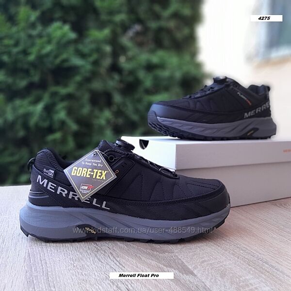 Зимові чоловічі кросівки Merrell Float Pro чорні на сірій 