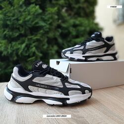 Кросівки чоловічі Lacoste L003 2K24 чорні з сріблом
