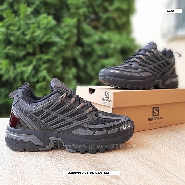 Зимові чоловічі кросівки термо Salomon ACS OQ Gore-Tex чорні 