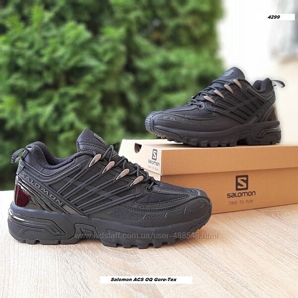 Зимові чоловічі кросівки термо Salomon ACS OQ Gore-Tex Black