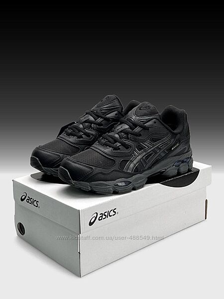 Зимові чоловічі кросівки термо ASICS Gel-NYC GTX Black чорні шкіра