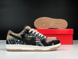 Кросівки підліткові Nike SB Dunk Low  чорні з коричневим 