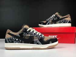 Кросівки чоловічі Nike SB Dunk Low чорні з коричневим 