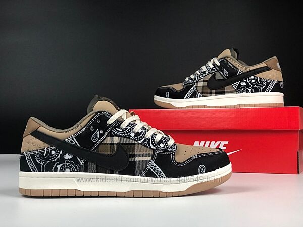 Кросівки чоловічі Nike SB Dunk Low чорні з коричневим