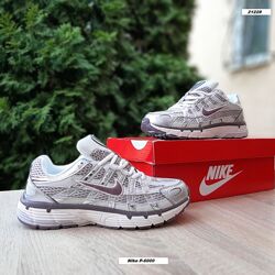 Кросівки жіночі Nike P-6000 білі з сріблом та бузковим