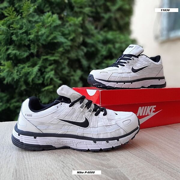 Кросівки чоловічі Nike P-6000 білі з чорним