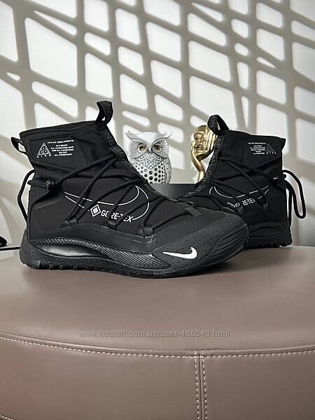 Зимові черевики з хутром Nike ACG Air Terra Antarktik Fur чорні 
