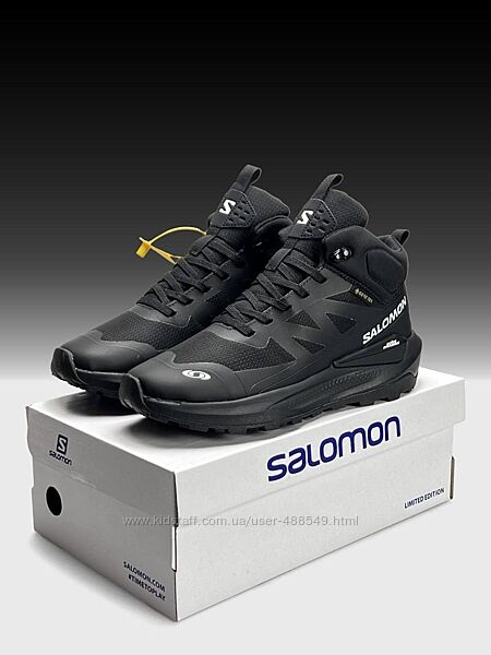 Зимові чоловічі черевики з хутром Salomon Elixir Activ Fur Black