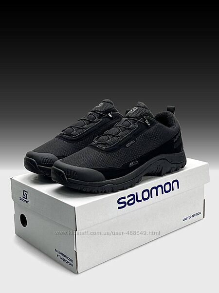 Зимові чоловічі кросівки термо Salomon Shelter Gore-tex Black     
