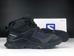 Зимові чоловічі черевики Salomon Gore-tex сірі з чорним