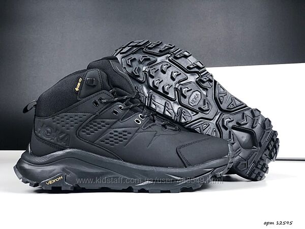 Зимові чоловічі черевики Hoka Kaha 2 Gore-tex чорні з хутром