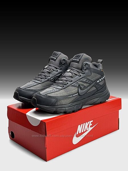 Зимові чоловічі кросівки високі з хутром Nike Initiator High Fur Grey