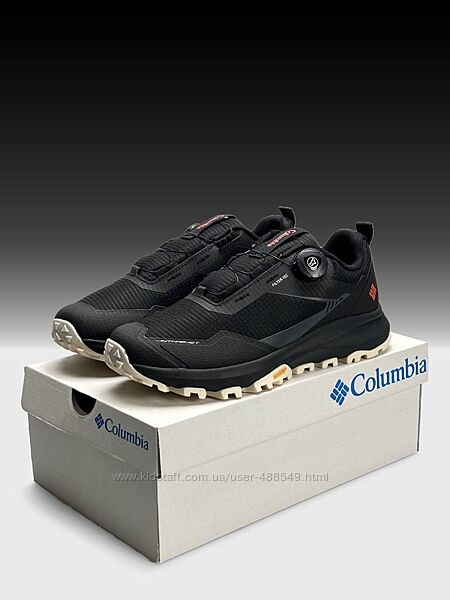 Чоловічі кросівки термо Columb1a X-Mission BOA Gore-Tex чорні з бежевим