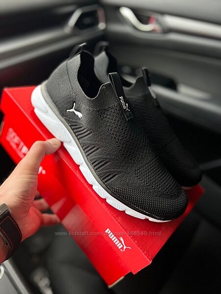 Кросівки чоловічі літні Puma чорні з білим