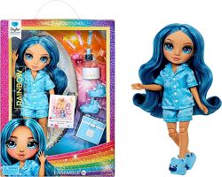 Лялька Rainbow High Junior High PJ Party Скайлер у піжамі з аксесуарами