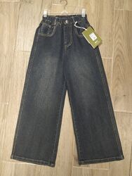 Подростковые широкие джинсы палаццо для девочки 128-158р.