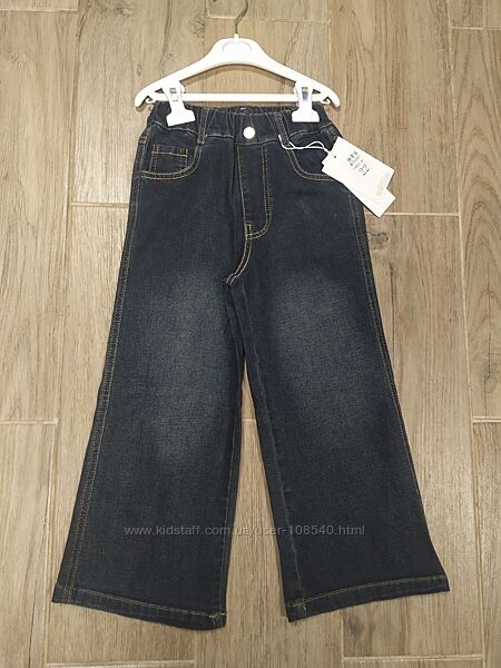 Широкие джинсы палаццо для девочки 110-134р.