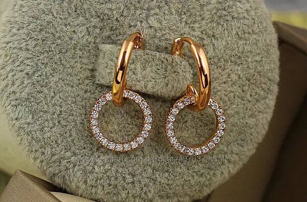Сережки Xuping медичне золото