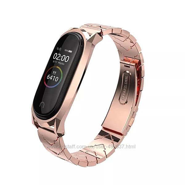 Металевий браслет ремінець для Xiaomi Mi Band 3,4,5,6 Mijobs