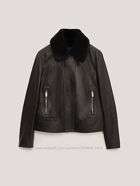 Кожаная куртка Massimo Dutti, размер М, Л