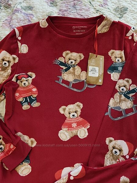 Пижама Merry Christmas Teddy новая. 10-11, 146 см