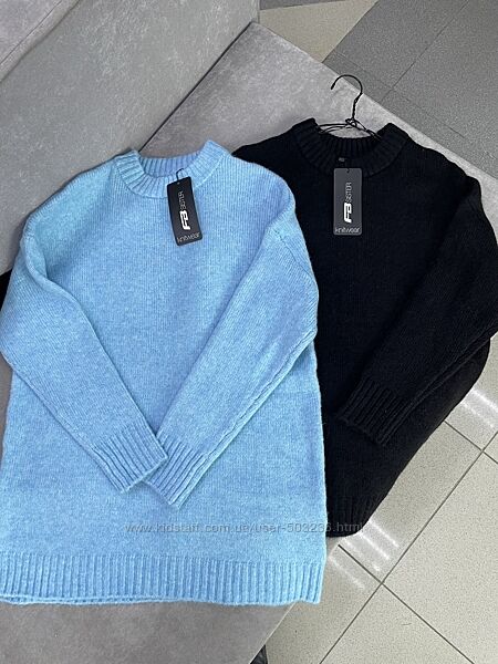 Свитер оверсайз удлинённый. FBsister.