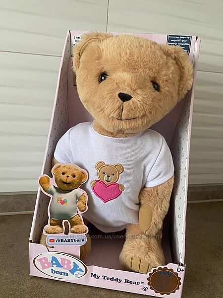 Мяка іграшка Мій ведмедик Тедді Baby Born My Teddy Bear 