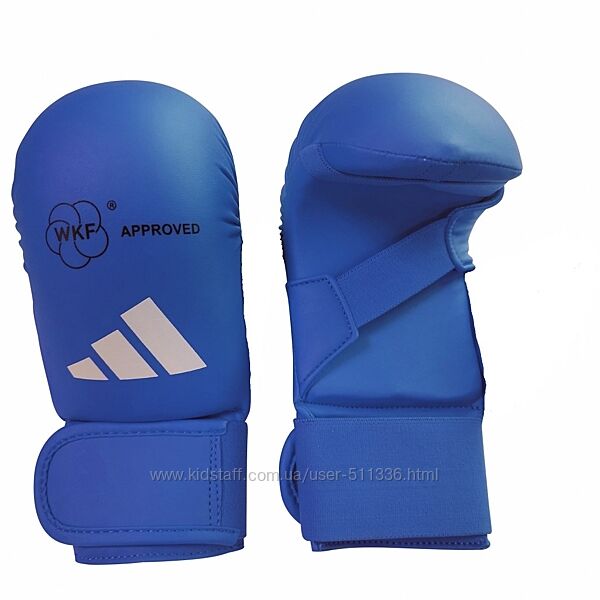 Накладки Adidas для Карате WKF. Сині.
