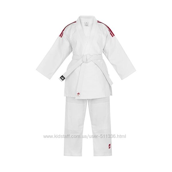 Кімоно Adidas Club для Дзюдо. Червоні погони.