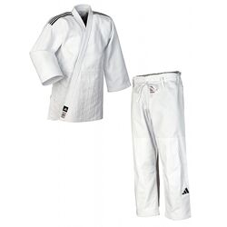Кімоно для Дзюдо Adidas Champion III Slim Fit . Чорні смуги.