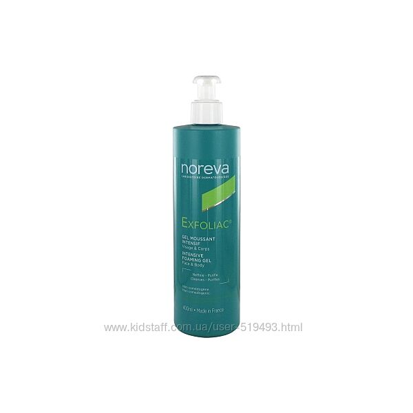 400мл Очищуючий Гель з кислотами Норева Эксфолиак Noreva Exfoliac Gel