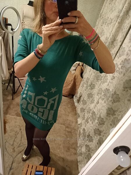 Сукня туніка бірюза TORI BURCH