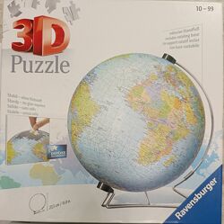 Глобус з 3D пазлів, дуже якісний пластик, США