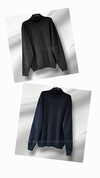 Чоловічий теплий гольф, светр , вовна, кашемір, батал, свитер 6XL,7XL,8XL