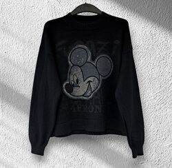 Жіночий светр з принтом Міккі Мауса, женский вязаный свитер, розмір єдиний