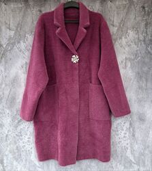 Альпака подовжена жіноча, жіночий теплий кардиган, батал, розмір єдиний