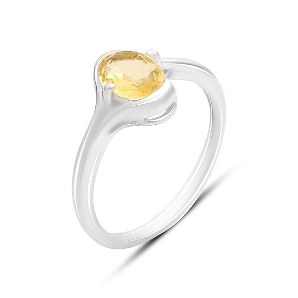 Серебряное кольцо ortex с цитрином nano 0.958ct, вес изделия 2,51 гр 217263