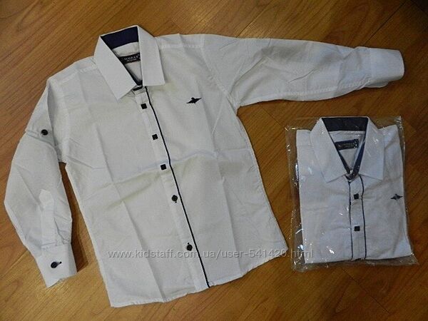 Белые рубашки на мальчиков. От 5 до 8 лет