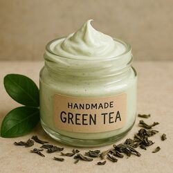 Денний крем ручної роботи з екстрактом зеленого чаю