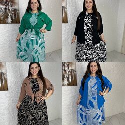 р.46 до 64р. Костюм двійка сорочка та сукня