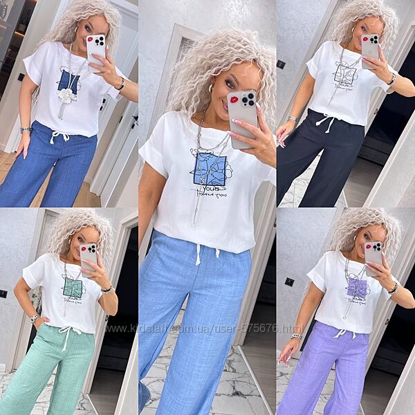 42-44, 46-48, 50-52 костюм полегшений льон