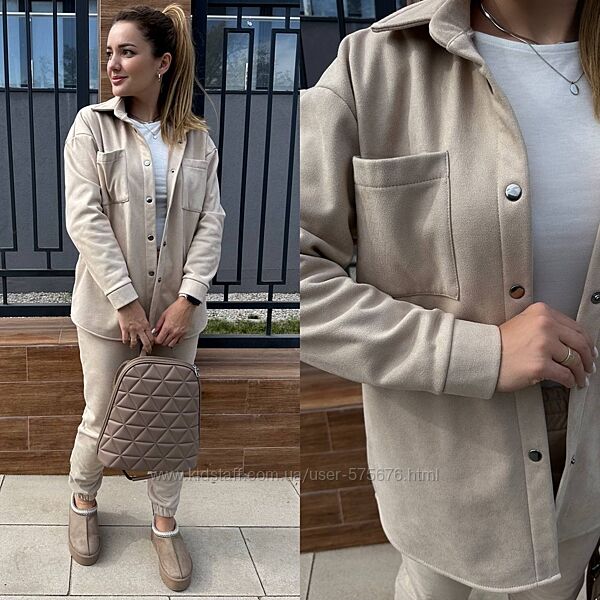 Акція 42-44,46-48,50-52 костюм тканина замш на плотному флісі