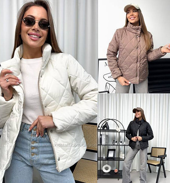 42-44, 44-46, 46-48 Стьобана куртка плащівка на силіконі 150