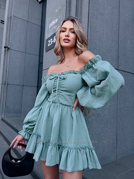 S-M M-L Сукня літо, літня сукня муслін