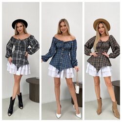 S, M, L, XL Жіноча сукня двійка основа трикотаж-спідниця софт